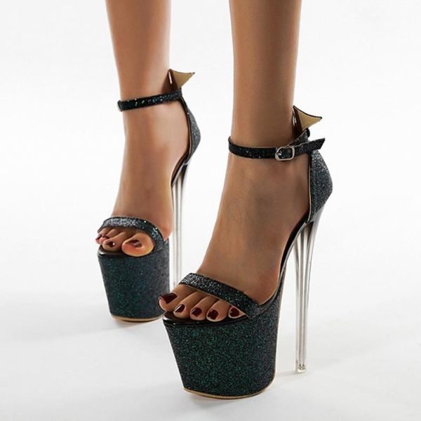 sandals 18cm thick-soled women's open toe stiletto heels high buckle 2021 wedding shoes sequined crystal heel, Black
sandals 18cm thick-soled women's open toe stiletto heels high buckle 2021 wedding shoes sequined crystal heel, Black
