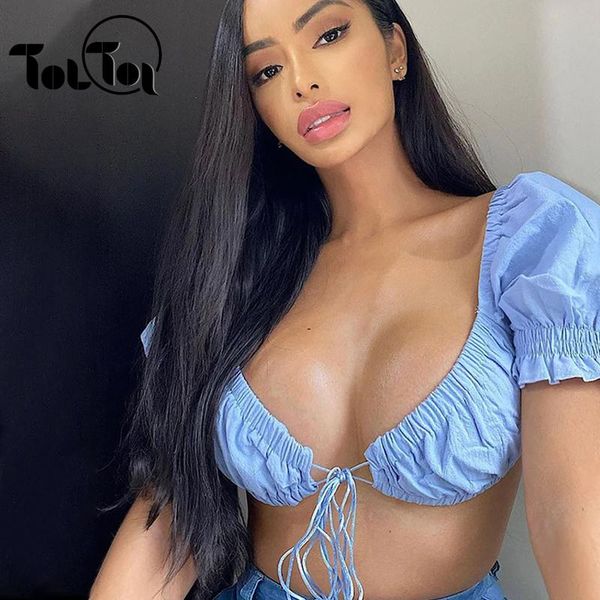 women's blouses & shirts bow lace up blouse women short sleeve and female backless crop summer fashion, White
women's blouses & shirts bow lace up blouse women short sleeve and female backless crop summer fashion, White