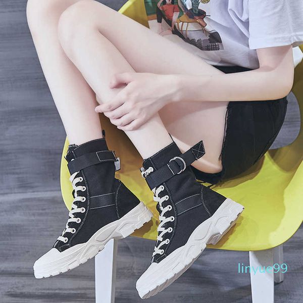 2021 boots, leather british style korean version of spring women's flat high tube anti-slip martin female, Black
2021 boots, leather british style korean version of spring women's flat high tube anti-slip martin female, Black
