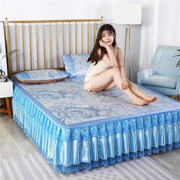 sheets & sets ice silk bedding set summer lace bed skirt 1 skirt+2 case non-slip king/queen textile machine washable 2021 f0725 sheet
sheets & sets ice silk bedding set summer lace bed skirt 1 skirt+2 case non-slip king/queen textile machine washable 2021 f0725 sheet