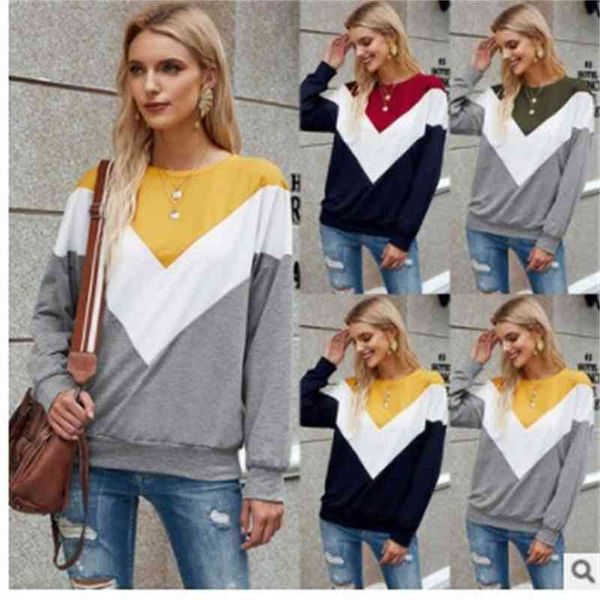 2021 autumn winter women's coat three color splicing long sleeve sweater, Blue;black
2021 autumn winter women's coat three color splicing long sleeve sweater, Blue;black