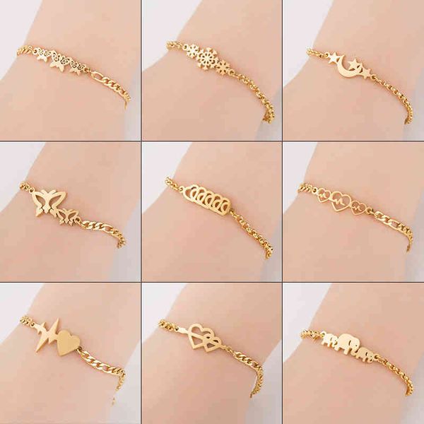 brand bracelet jewelry lady stainless steel butterfly christmas female snowflake elephant loving couple moon star, Black
brand bracelet jewelry lady stainless steel butterfly christmas female snowflake elephant loving couple moon star, Black
