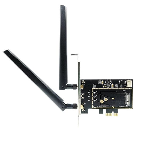 conversion card with dual antennas for bcm943224pciebt2 bcm94360cs2 mac network to pci-e tripods
conversion card with dual antennas for bcm943224pciebt2 bcm94360cs2 mac network to pci-e tripods