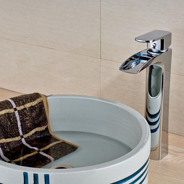 bathroom sink faucets tall waterfall chrome finish deck mounted faucet mixer single hole
bathroom sink faucets tall waterfall chrome finish deck mounted faucet mixer single hole