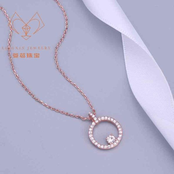 the new shijia austrian crystal ring diamond pendant necklace women's simple temperament circle diamond clavicle chain hong kong post, Silver
the new shijia austrian crystal ring diamond pendant necklace women's simple temperament circle diamond clavicle chain hong kong post, Silver