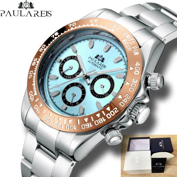 wristwatches 2021 brand paulareis automatic mechanical men watches waterproof sport stainless steel chronograph luxury luminous watch, Slivery;brown
wristwatches 2021 brand paulareis automatic mechanical men watches waterproof sport stainless steel chronograph luxury luminous watch, Slivery;brown