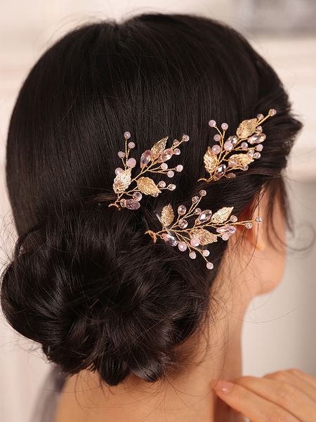 gold leaf accessory wedding hair jewelry crystal three hair pins chic fashion women hat female wedding hair accessories, Silver
gold leaf accessory wedding hair jewelry crystal three hair pins chic fashion women hat female wedding hair accessories, Silver
