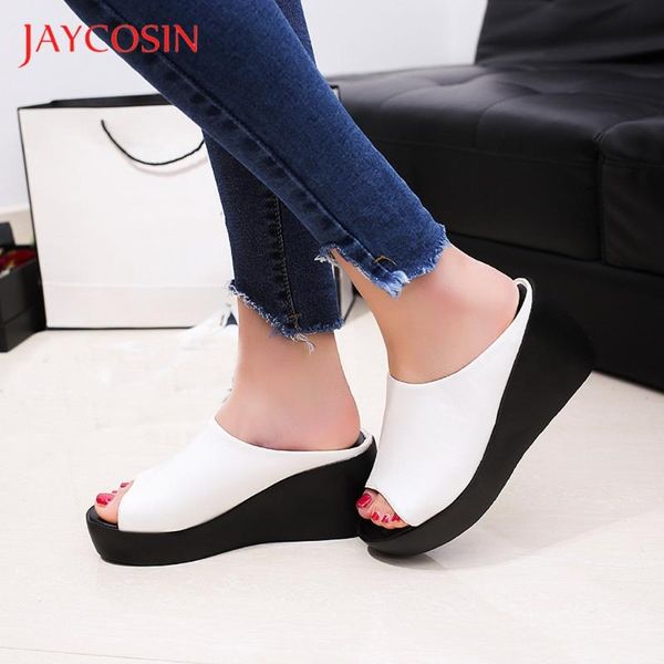 slippers jaycosin summer women sandals shoes woman slip-on flat peep toe breathable platform wedge beach slides 2, Black
slippers jaycosin summer women sandals shoes woman slip-on flat peep toe breathable platform wedge beach slides 2, Black