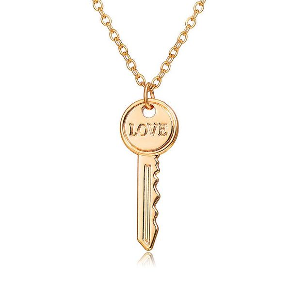 pendant necklaces fashion simple love gold key necklace women's creative engagement wedding ladies party jewelry girl gifts, Silver
pendant necklaces fashion simple love gold key necklace women's creative engagement wedding ladies party jewelry girl gifts, Silver