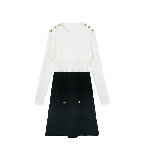 autumn knitted dress women sweater slender runway designer white black patchwork elegant a line knitting office lady vestidos maternity dres
autumn knitted dress women sweater slender runway designer white black patchwork elegant a line knitting office lady vestidos maternity dres