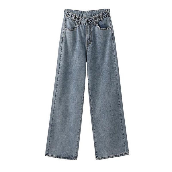 women's jeans women pants leisure loose high waist vintage straight jean korean style all-match simple full-length wj132, Blue
women's jeans women pants leisure loose high waist vintage straight jean korean style all-match simple full-length wj132, Blue