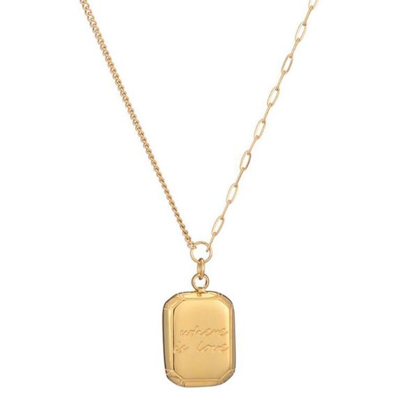 chains stainless steel gold chocolate cube where in love pendant necklace fashion delicate brick jewelry gift for him with chain, Silver
chains stainless steel gold chocolate cube where in love pendant necklace fashion delicate brick jewelry gift for him with chain, Silver
