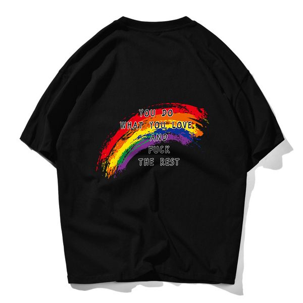 men's t-shirts funny shirts casual rainbow summer cotton shirt women letter short sleeve op s street fashion youth homme nyox, White;black
men's t-shirts funny shirts casual rainbow summer cotton shirt women letter short sleeve op s street fashion youth homme nyox, White;black