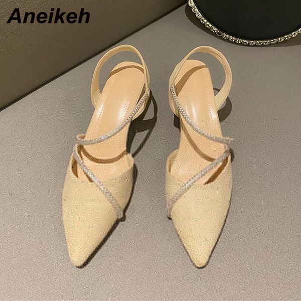 dress shoes aneikeh summer flock women square heels pointed toe slingbacks concise bling office & career slip-on shallow korean style, Black
dress shoes aneikeh summer flock women square heels pointed toe slingbacks concise bling office & career slip-on shallow korean style, Black