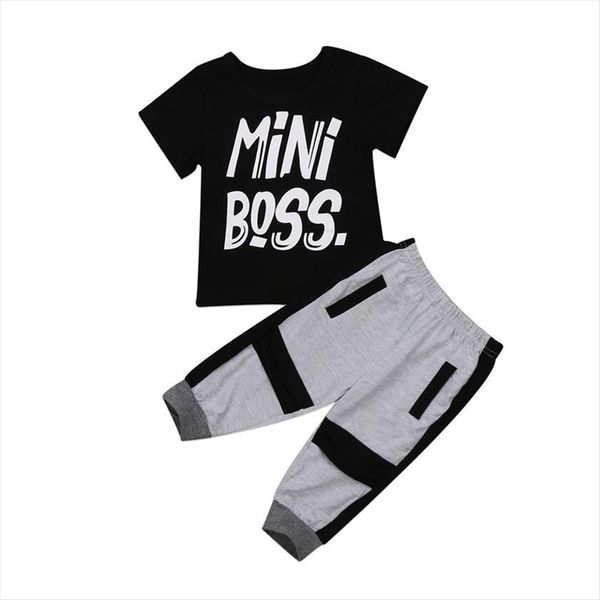 fast 2 pcs toddler boy clothes short sleeve mini boss print t shirt pants set children baby outfit 1, White
fast 2 pcs toddler boy clothes short sleeve mini boss print t shirt pants set children baby outfit 1, White