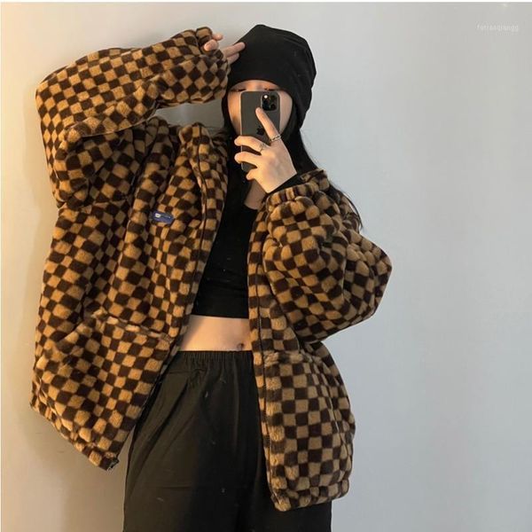 women's jackets plaid women coat winter sweatshirt punk jacket long sleeve casual street fashion thick outerwear parka casaco feminino, Black;brown
women's jackets plaid women coat winter sweatshirt punk jacket long sleeve casual street fashion thick outerwear parka casaco feminino, Black;brown