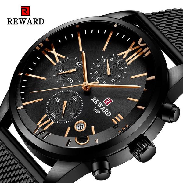 wristwatches reward black gold men's quartz wrist watches minutes display water resistant business watch fashion brand clock male, Slivery;brown
wristwatches reward black gold men's quartz wrist watches minutes display water resistant business watch fashion brand clock male, Slivery;brown