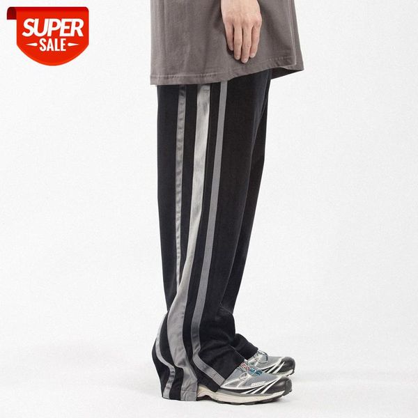men's hip-hop velvet drape wide leg mopping pants with zipper slit side stripes #ao9u, Black
men's hip-hop velvet drape wide leg mopping pants with zipper slit side stripes #ao9u, Black