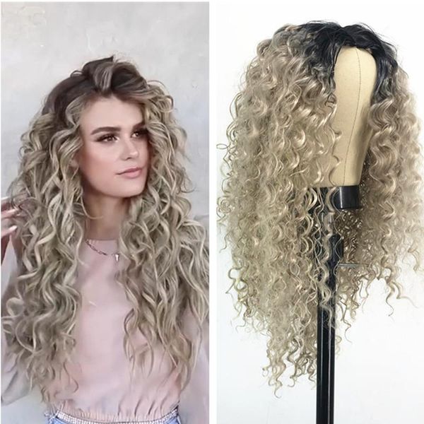 synthetic wigs african women's wig dyeing gradient long curly hair cover small explosion head fluffy black fiber
synthetic wigs african women's wig dyeing gradient long curly hair cover small explosion head fluffy black fiber
