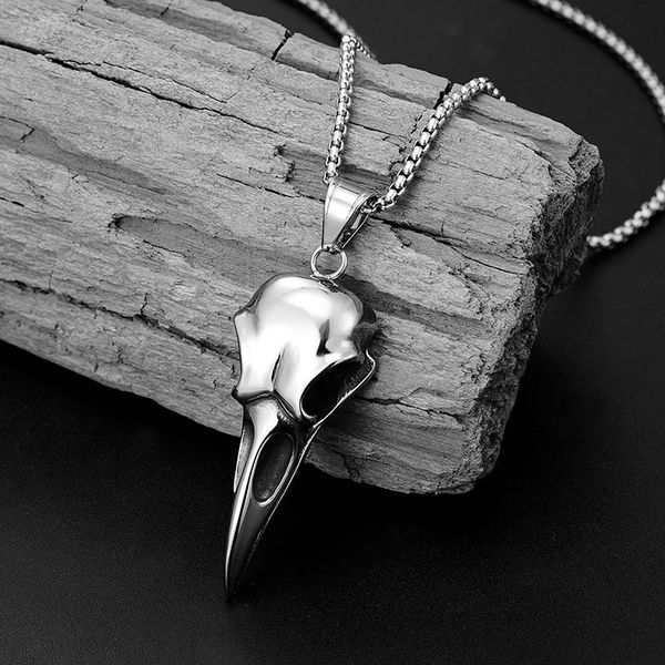 pendant necklaces trend gothic hip hop necklace men retro crow skull for woman christmas punk stainless steel gifts, Silver
pendant necklaces trend gothic hip hop necklace men retro crow skull for woman christmas punk stainless steel gifts, Silver