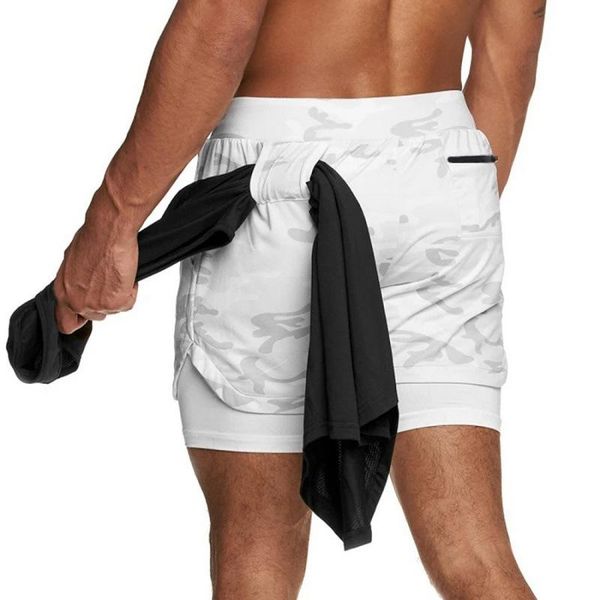 men's shorts 2021 camo running 2 in 1 double layer quick dry fitness jogging training sports, White;black
men's shorts 2021 camo running 2 in 1 double layer quick dry fitness jogging training sports, White;black
