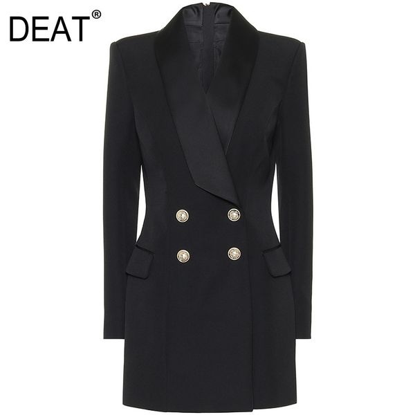 deat women black zipper double breasted dress new notched long sleeve loose fit fashion tide spring and autumn 7e0825 210428, Black;gray
deat women black zipper double breasted dress new notched long sleeve loose fit fashion tide spring and autumn 7e0825 210428, Black;gray