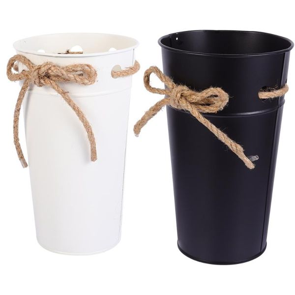 2pcs rope flower buckets iron arrangement containers vases
2pcs rope flower buckets iron arrangement containers vases