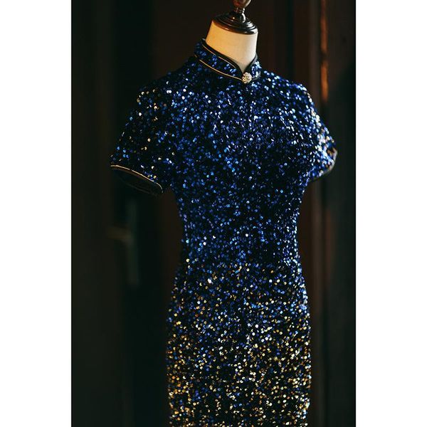 ethnic clothing slim gradient colour qipao bling sequins cheongsam mandarin collar formal party dress gown vestidos large size 3xl-6xl, Red
ethnic clothing slim gradient colour qipao bling sequins cheongsam mandarin collar formal party dress gown vestidos large size 3xl-6xl, Red