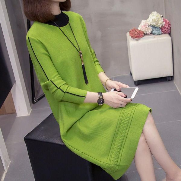 plus size women's sweater dress midi autumn and winter korean female loose fashion patchwork elegant ladies knitted y425 casual dresses, Black;gray
plus size women's sweater dress midi autumn and winter korean female loose fashion patchwork elegant ladies knitted y425 casual dresses, Black;gray