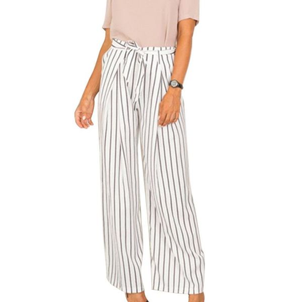 women's pants & capris elegant wide-leg woman strip female trouser high waist sweatpants cargo women, Black;white
women's pants & capris elegant wide-leg woman strip female trouser high waist sweatpants cargo women, Black;white