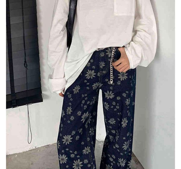 women's jeans biggorange calça jeans solta estampada, versão coreana da moda, feminina q outono, calças largas, finas, retrô, bf, kp6r, Blue
women's jeans biggorange calça jeans solta estampada, versão coreana da moda, feminina q outono, calças largas, finas, retrô, bf, kp6r, Blue