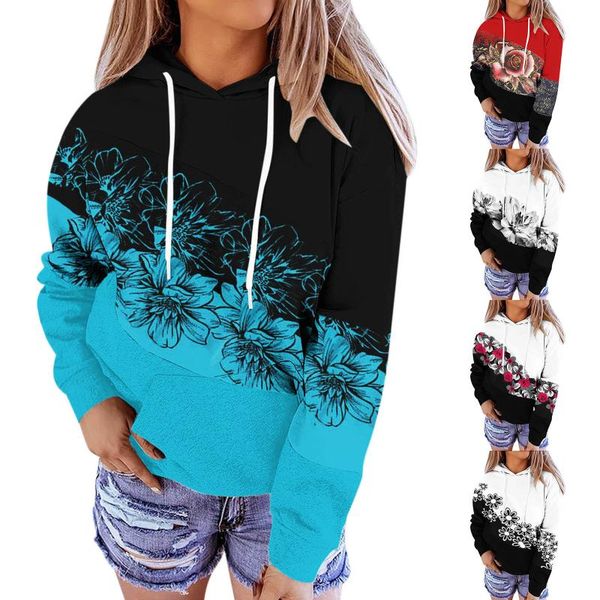 women's hoodies & sweatshirts graphic hoodie sweat-shirts patchwork print long-sleeved hooded sweatshirt casual blouse pullover winter, Black
women's hoodies & sweatshirts graphic hoodie sweat-shirts patchwork print long-sleeved hooded sweatshirt casual blouse pullover winter, Black