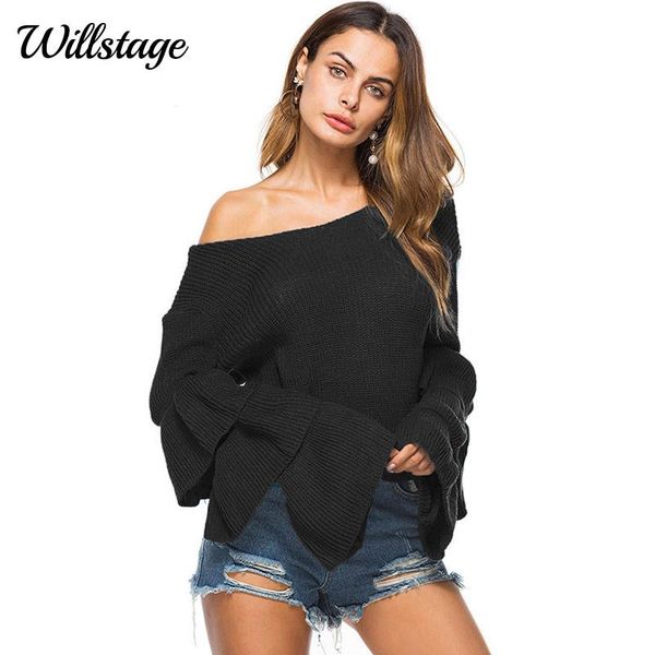 women's sweaters willstage sweater women long flare sleeve solid color knitted v-neck one off the shoulder winter 2021 pullovers, White;black
women's sweaters willstage sweater women long flare sleeve solid color knitted v-neck one off the shoulder winter 2021 pullovers, White;black
