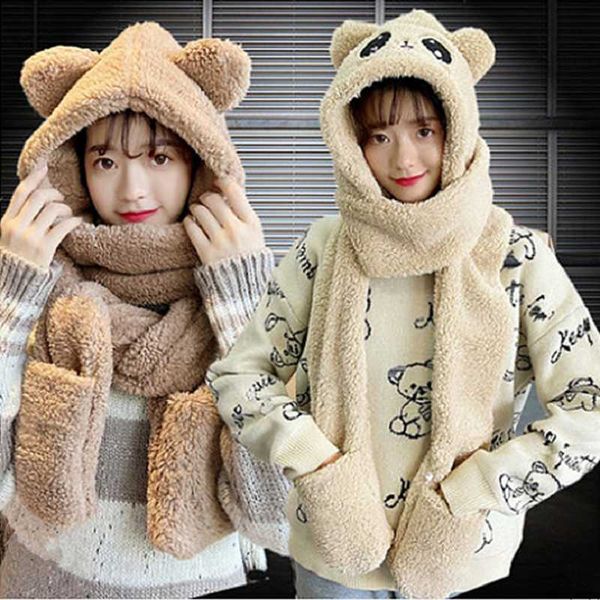 tiktok glowing bear hat scarf autumn and winter girl gift plush toy outdoor hats, Black;white
tiktok glowing bear hat scarf autumn and winter girl gift plush toy outdoor hats, Black;white