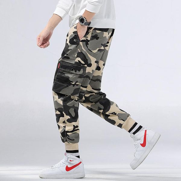men's pants 2021 men camo printed pleated fitness military style streetwear joggers camofluage sweatpants trousers moletom masculino, Black
men's pants 2021 men camo printed pleated fitness military style streetwear joggers camofluage sweatpants trousers moletom masculino, Black