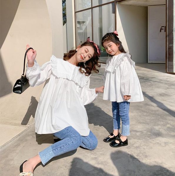 mother and daughter spring summer parent-child wear girls big lapel long sleeve solid color dress family matching outfits, Blue
mother and daughter spring summer parent-child wear girls big lapel long sleeve solid color dress family matching outfits, Blue