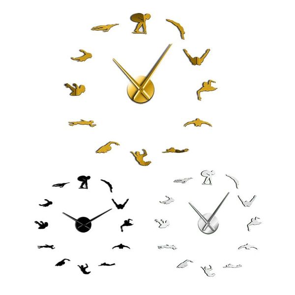 swimmer styling clock mirror acrylic home decor diy simple design frameless giant wall clocks
swimmer styling clock mirror acrylic home decor diy simple design frameless giant wall clocks