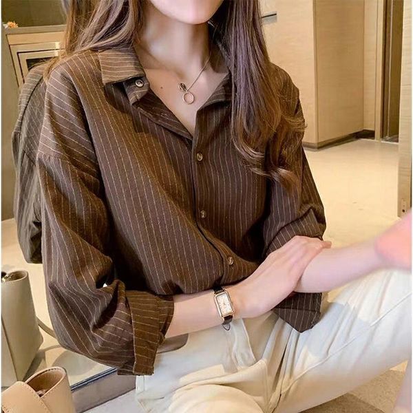 women's blouses & shirts women casual basic spring autumn stripe blouse shirt plus size long sleeve s~xxl, White
women's blouses & shirts women casual basic spring autumn stripe blouse shirt plus size long sleeve s~xxl, White