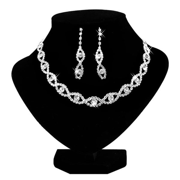 earrings & necklace sumptuous bridal wedding prom jewelry crystal rhinestone diamante earring set, Silver
earrings & necklace sumptuous bridal wedding prom jewelry crystal rhinestone diamante earring set, Silver