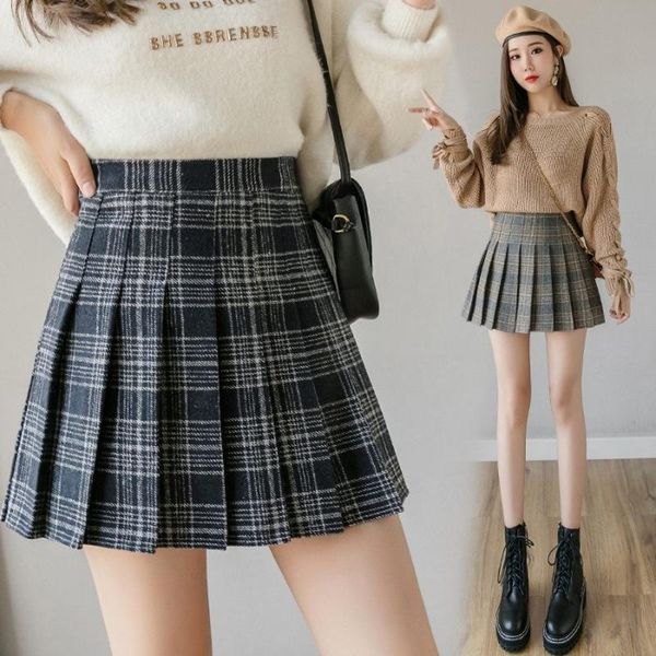 skirts korean clothes plaid skirt fashion high waist style plus size pleated shorts autumn winter women's clothing, Black
skirts korean clothes plaid skirt fashion high waist style plus size pleated shorts autumn winter women's clothing, Black