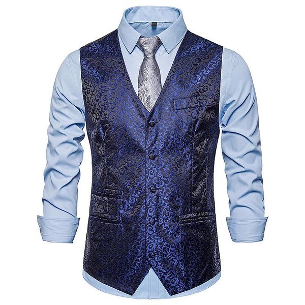 men's classic party wedding dress paisley waistcoat elegant formal business colete social masculino mens suit vest vests, Black;white
men's classic party wedding dress paisley waistcoat elegant formal business colete social masculino mens suit vest vests, Black;white