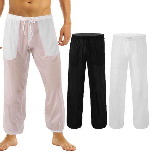 fashion male mens ultra-thin elastic waist drawstring loose fit trousers long pants with pockets casual summer beachwear men's, Black
fashion male mens ultra-thin elastic waist drawstring loose fit trousers long pants with pockets casual summer beachwear men's, Black