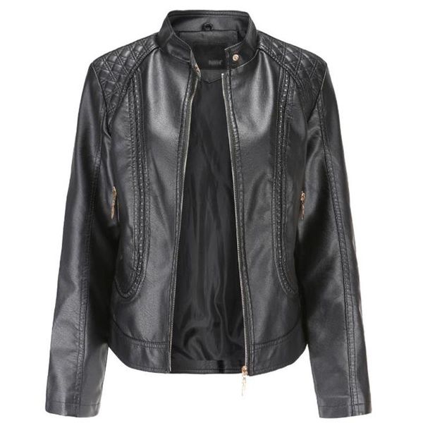 women's jackets spring autumn women pu leather jacket woman slim zipper biker female black punk bomber faux short coat outwear, Black;brown
women's jackets spring autumn women pu leather jacket woman slim zipper biker female black punk bomber faux short coat outwear, Black;brown