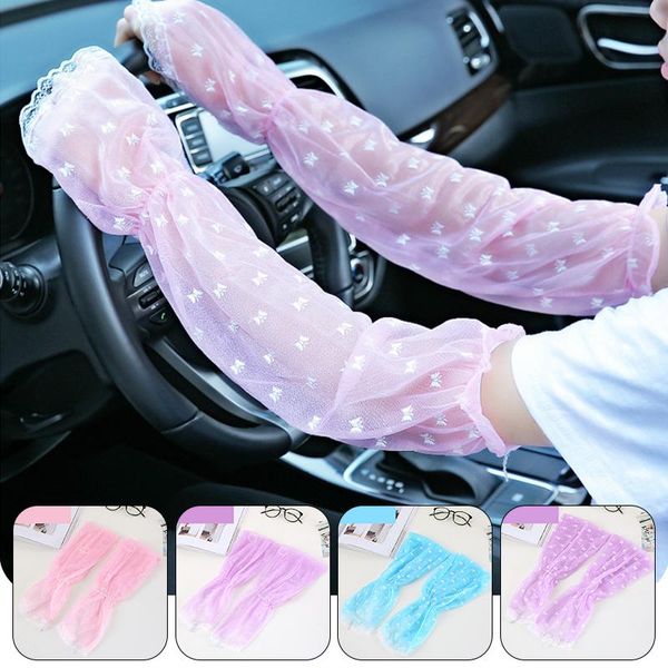 five fingers gloves 1pair arm sleeves cover sun protection lace chiffon breathable wrist sleeve fashion outdoor cycling driving, Blue;gray
five fingers gloves 1pair arm sleeves cover sun protection lace chiffon breathable wrist sleeve fashion outdoor cycling driving, Blue;gray
