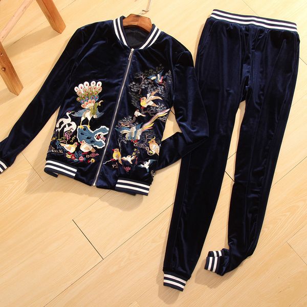 luxury high-end women set tableware birds baseball jacket ++ blue/green broek elegant lady casual flowers pack women's s-xxl, Gray
luxury high-end women set tableware birds baseball jacket ++ blue/green broek elegant lady casual flowers pack women's s-xxl, Gray