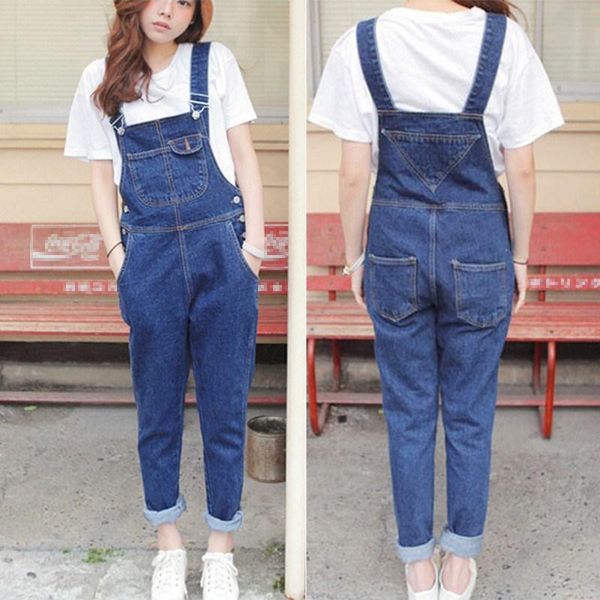 women's jumpsuits & rompers 2021 autumn women blue long denim jumpsuit solid casual pocket jeans romper fashion female xclong overalls, Black;white
women's jumpsuits & rompers 2021 autumn women blue long denim jumpsuit solid casual pocket jeans romper fashion female xclong overalls, Black;white