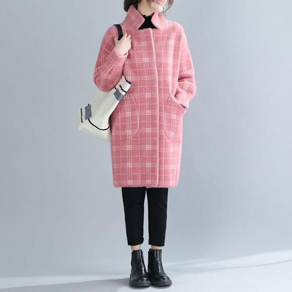 women's trench coats fashion long sleeve coat 2021 autumn winter pink khakiplus size velvet women overcoat clothes, Tan;black
women's trench coats fashion long sleeve coat 2021 autumn winter pink khakiplus size velvet women overcoat clothes, Tan;black