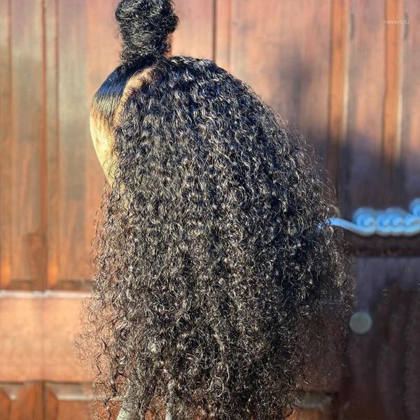 13x4 afro kinky curly wig lace front human hair wigs middle part brazilian remy pre plucked with baby for women wig1, Black;brown 
13x4 afro kinky curly wig lace front human hair wigs middle part brazilian remy pre plucked with baby for women wig1, Black;brown