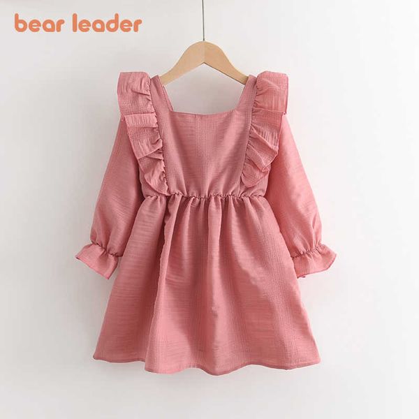 bear leader girls spring ruffles dresses fashion kids girl party princess costumes children sweet cute vestidos 3-7y 210708, Red;yellow 
bear leader girls spring ruffles dresses fashion kids girl party princess costumes children sweet cute vestidos 3-7y 210708, Red;yellow