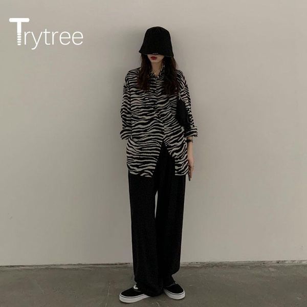trytree 2021 spring summer woman casual blouse zebra pattern turn-down collar single breasted loose all-purpose style women's blouses &, White
trytree 2021 spring summer woman casual blouse zebra pattern turn-down collar single breasted loose all-purpose style women's blouses &, White